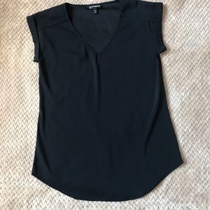 Black silky top